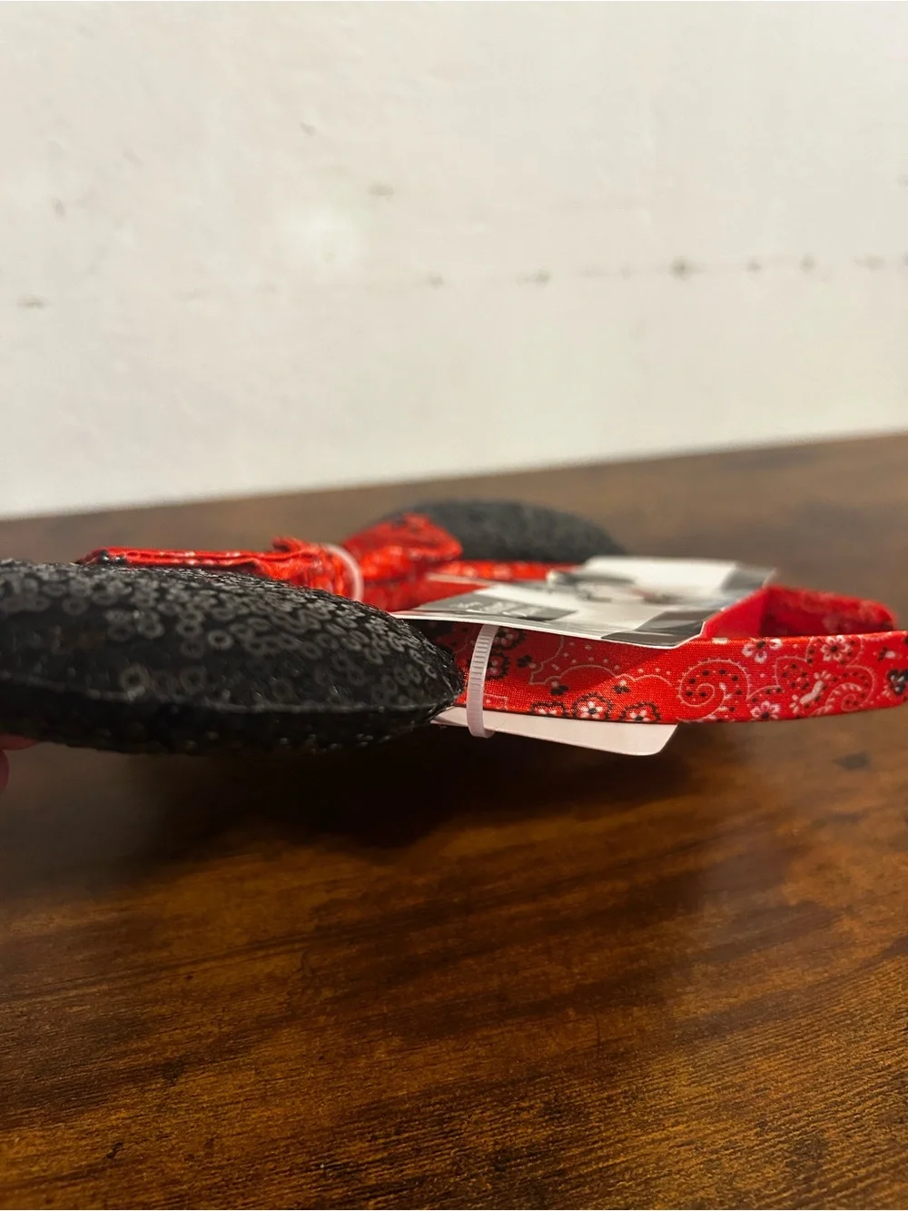 Disney Minnie Mouse Sequin Ear Headband in Black and Red